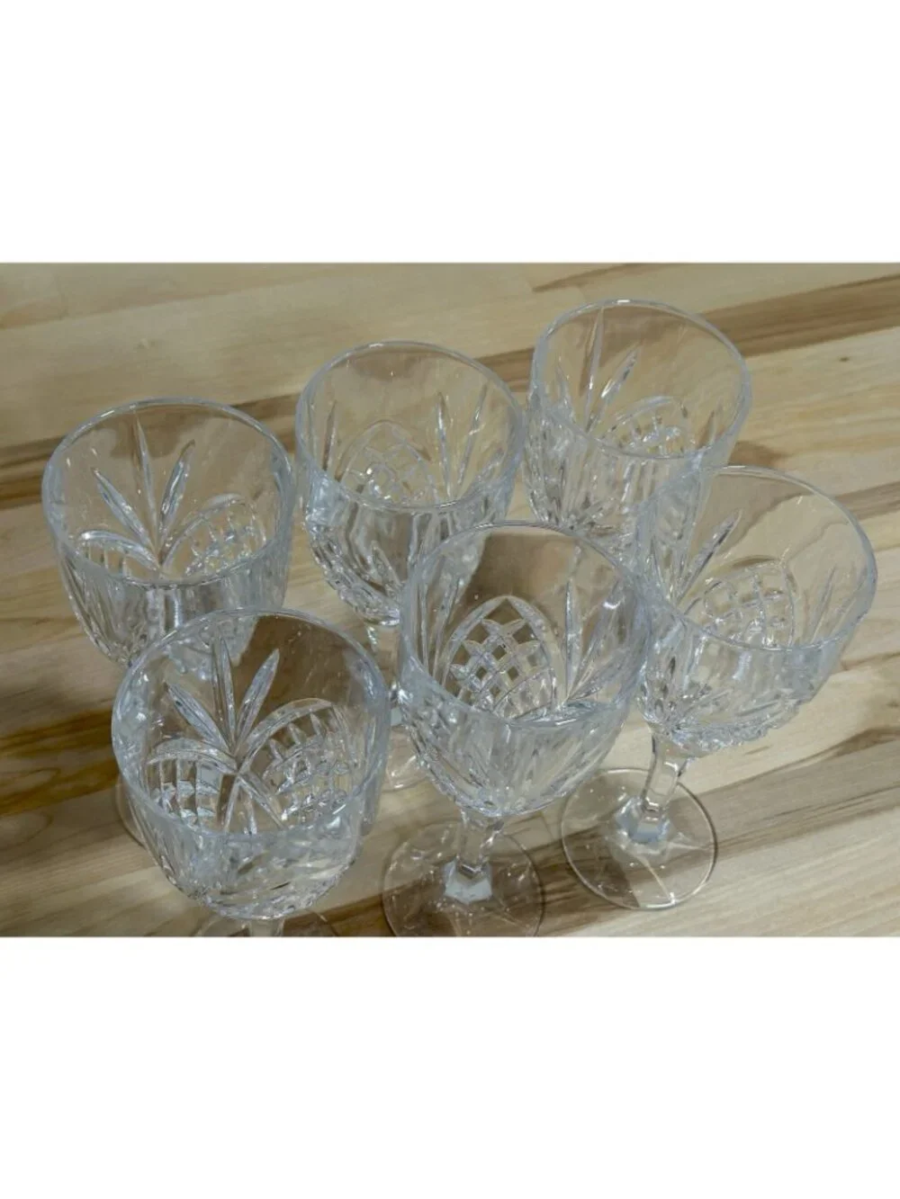 Set Of 6 DUBLIN Shannon by Godinger Crystal Water Goblets Wine Glasses 8” Tall
